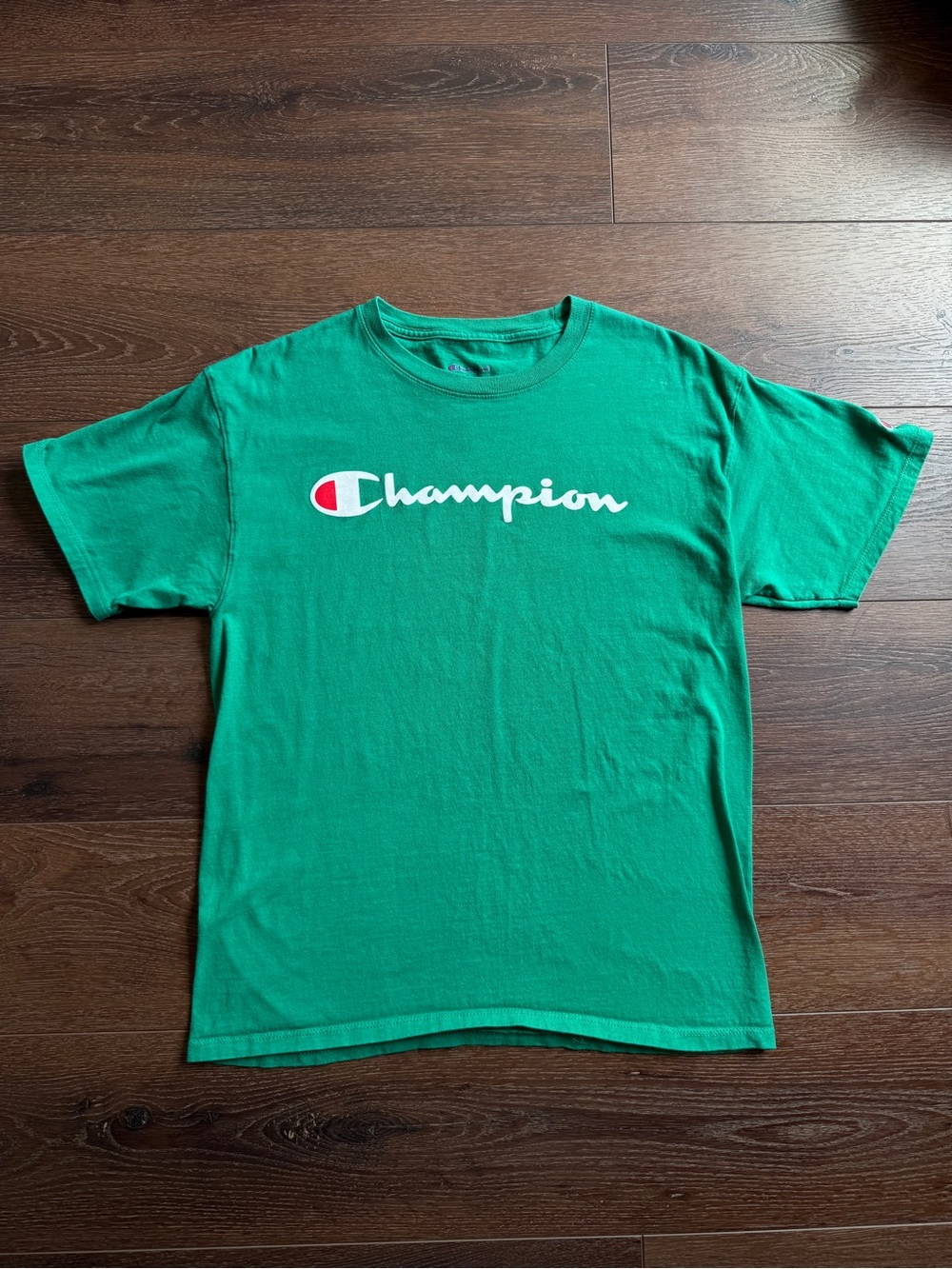 Champion Green Short Sleeve Logo Tee